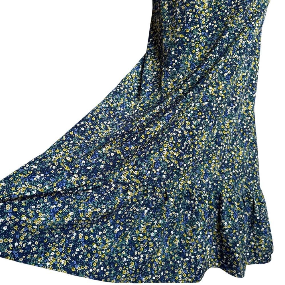 CzYinXian Blue Floral Maxi Dress Sleeveless Ruffle Hem Size 2XL - Picture 6 of 9